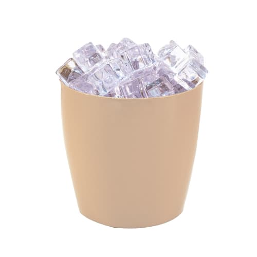 Essential 3 Quart Round Ice Bucket without Handles, Beige